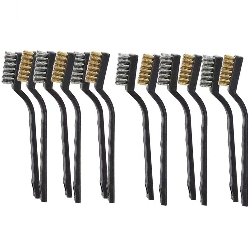 Fábrica directa 7 pulgadas mini limpieza derusting industrial alambre de acero cepillo de dientes alambre de acero inoxidable Alambre de nylon alambre de cobre Wenwan cepillo