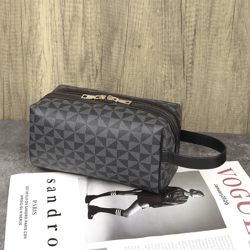 Cross-Border Popular Clutch Bag, Men's Clutch Bag, Lightweight Portable Storage Bag, Casual Printed Hand-Held Toiletry Bag