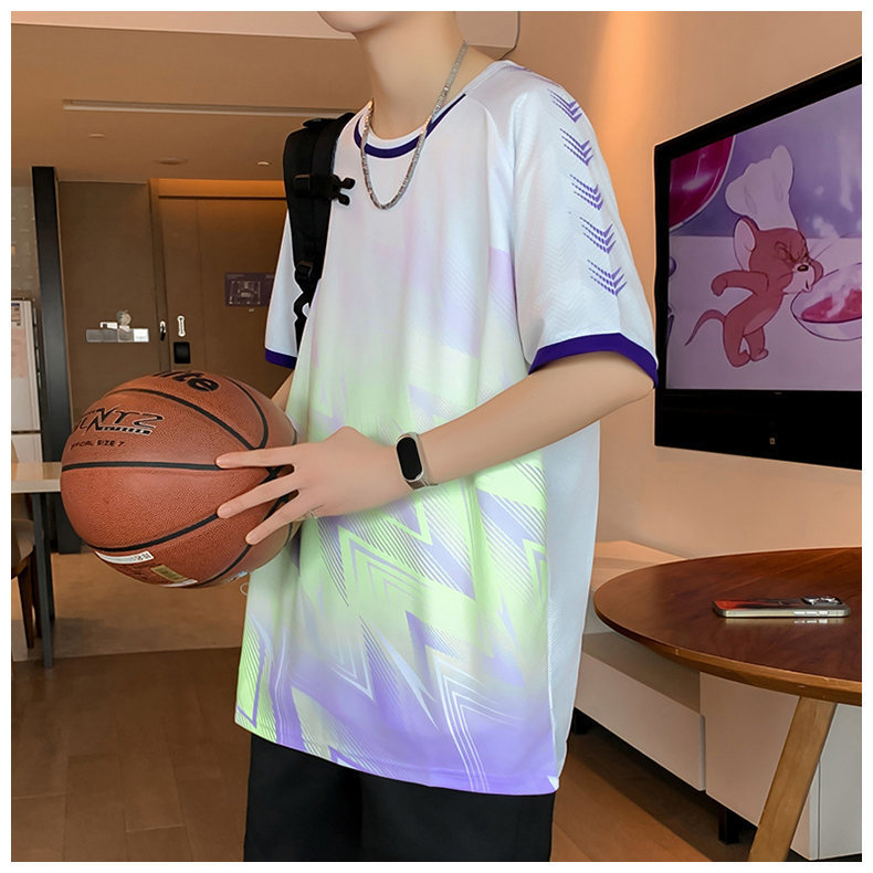 Summer Ice Silk Short-Sleeved T-Shirt for Boys, Teenagers, Junior High School Students, High School Students, Quick-Drying Basketball Uniforms, Big Children's T-Shirts Summer Ice Silk Short-Sleeved T-Shirt for Boys, Teenagers, Junior High School Students, High School Students, Quick-Drying Basketball Uniforms, Big Children's T-Shirts