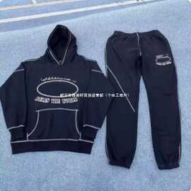 爆款潮流街头宽松卫衣套装女美潮嘻哈滑板休闲上衣男秋季