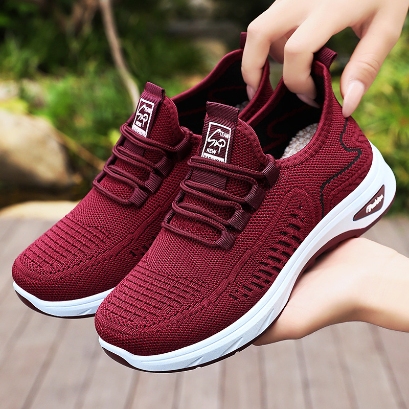 Zapatos de mujer zapatos deportivos transpirables de verano nuevos zapatos para correr resistentes al desgaste con cordones zapatos casuales cómodos de suela suave zapatos individuales de todo fósforo