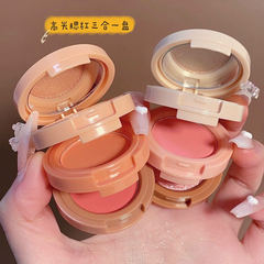 New high-gloss blush all-in-one plate pearlescent with shimmer to brighten lying silkworm natural eyebrow powder eye shadow box cross-border makeup