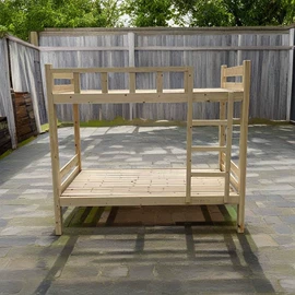 实木床;单人床+床头柜+梳妆台;子母床