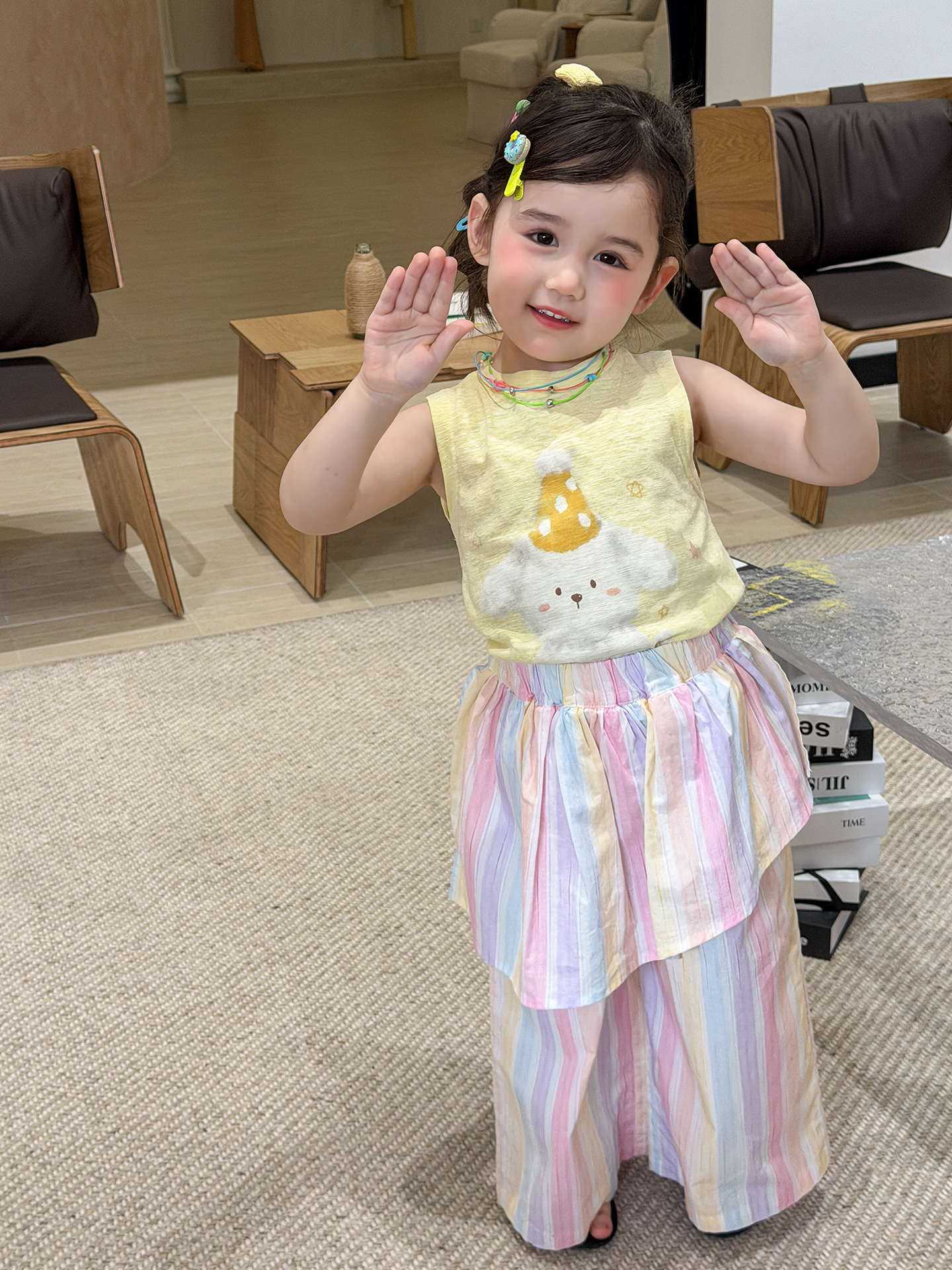 Sugar Pear ropa infantil chaleco de verano delgado 2026 ropa infantil casual clase A niñas bebés camisa sin mangas