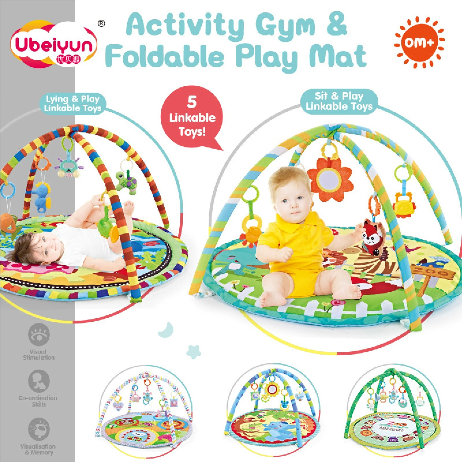 Коврик для новорожденного, для ползания, игрушка для спортзала, AliExpress