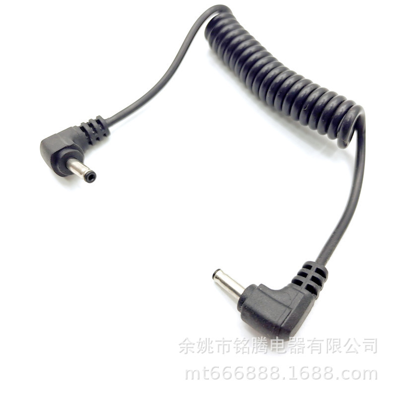 双头DC弹簧延长线 弹簧DC音频连接线 弹簧音频设备连接线车载线材