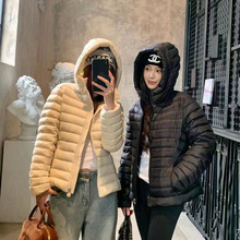 彧言2025秋冬新款90白鸭绒羽绒服女短款连帽轻薄款小个子修身外套