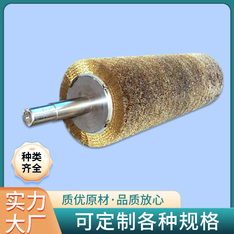 Rodillo de cepillo de alambre de acero industrial Rodillo de alambre de acero chapado en cobre enrollado Rodillo de cepillo de alambre de acero inoxidable pulido y pulido de óxido