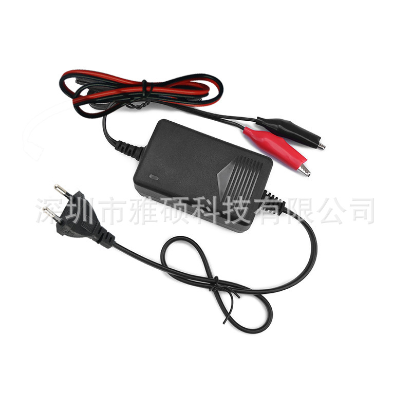 摩托车充电器12V铅酸蓄电池充电器1500mA电瓶车蓄电池充电器 1.5A