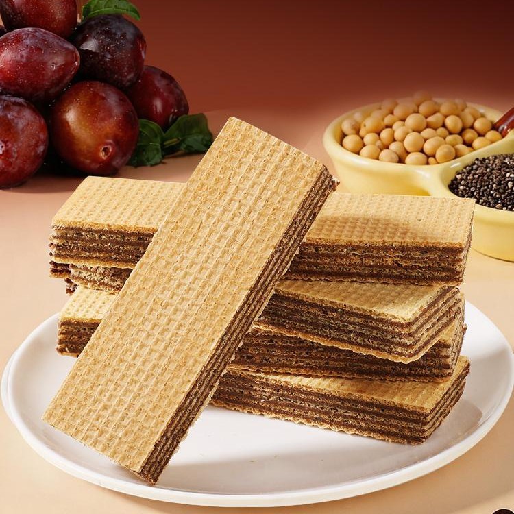 西梅黑咖威化蛋白棒酥脆饼干饱腹能量代餐解馋零食糕点批发代发
