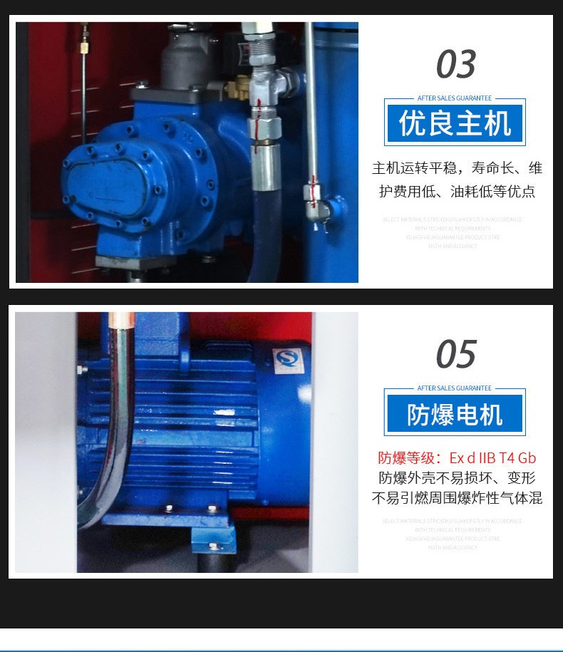 Permanent Magnet Variable Frequency Explosion-Proof Screw-Type Air Compressor, Energy-Saving and Silent, 7.5-75Kw Industrial-Grade Mining Air Compressor