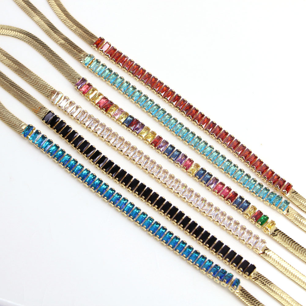 Fashion Geometric Copper Plating Zircon Necklace