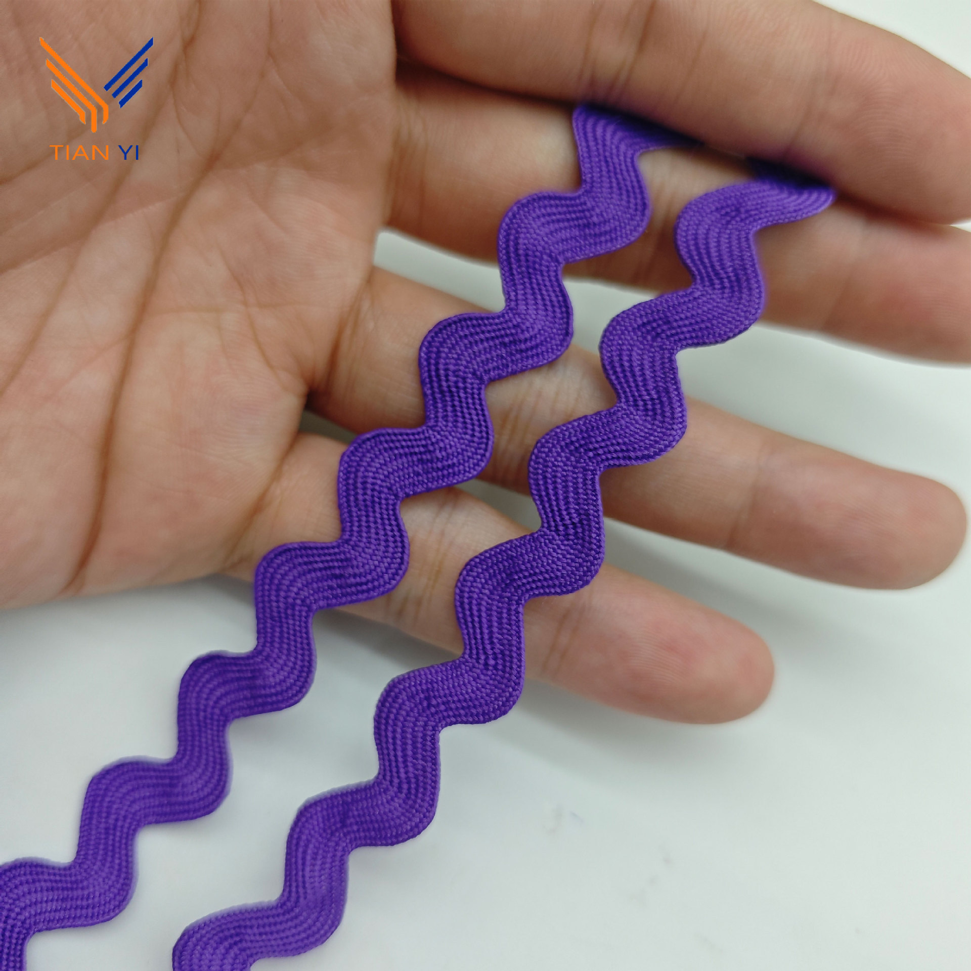 9MM tejido con borde curvo correas onduladas cortina almohada decoración de mochila Lolita Hanfu encaje en forma de S accesorios