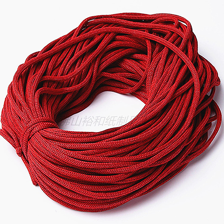 针通纸绳6针圆筒空心环保可降解包装盒手提袋纸绳手提绳