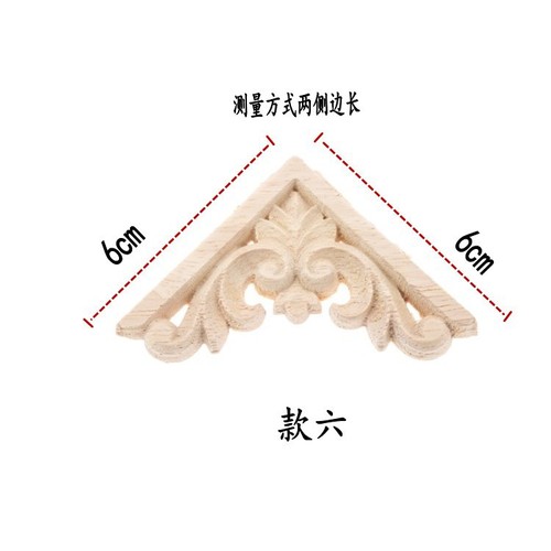 Dongyang wood carving, European decorative accessories, white embryo solid wood corner flower retail, antique home decoration