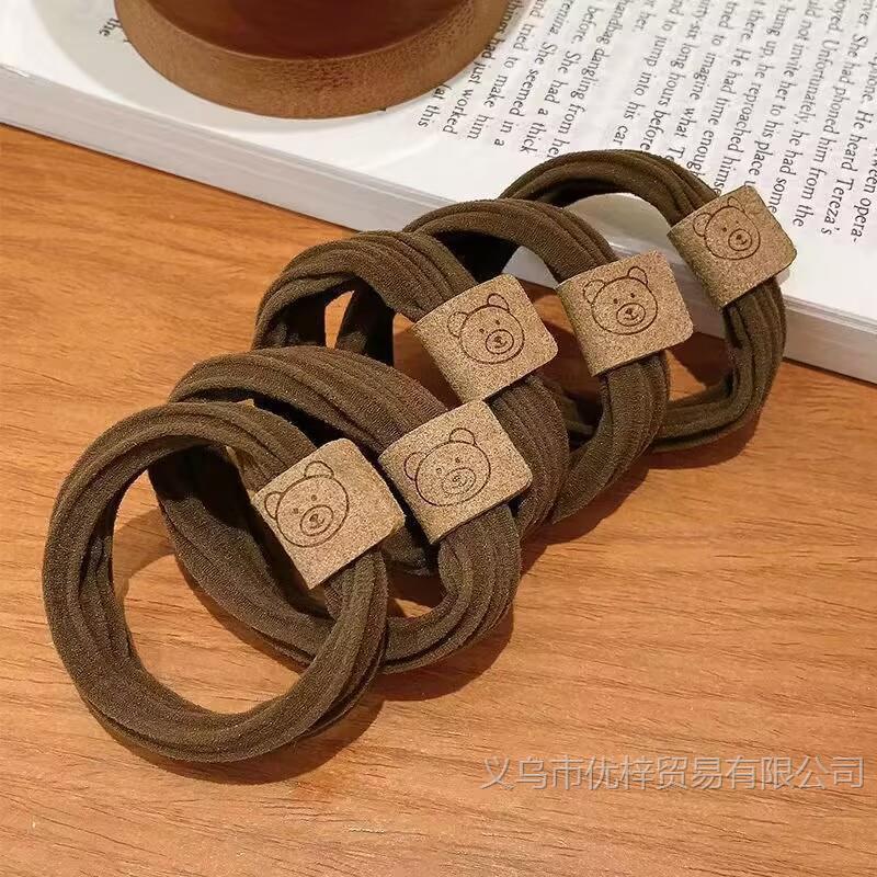 时尚可爱小熊头绳高弹力皮筋女扎头发绳新款发圈头饰皮套发饰发绳