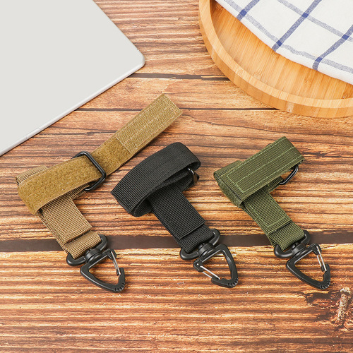 EDC glove hanging buckle rope storage buckle military fan tactical nylon carabiner multi-purpose outdoor glove storage tie