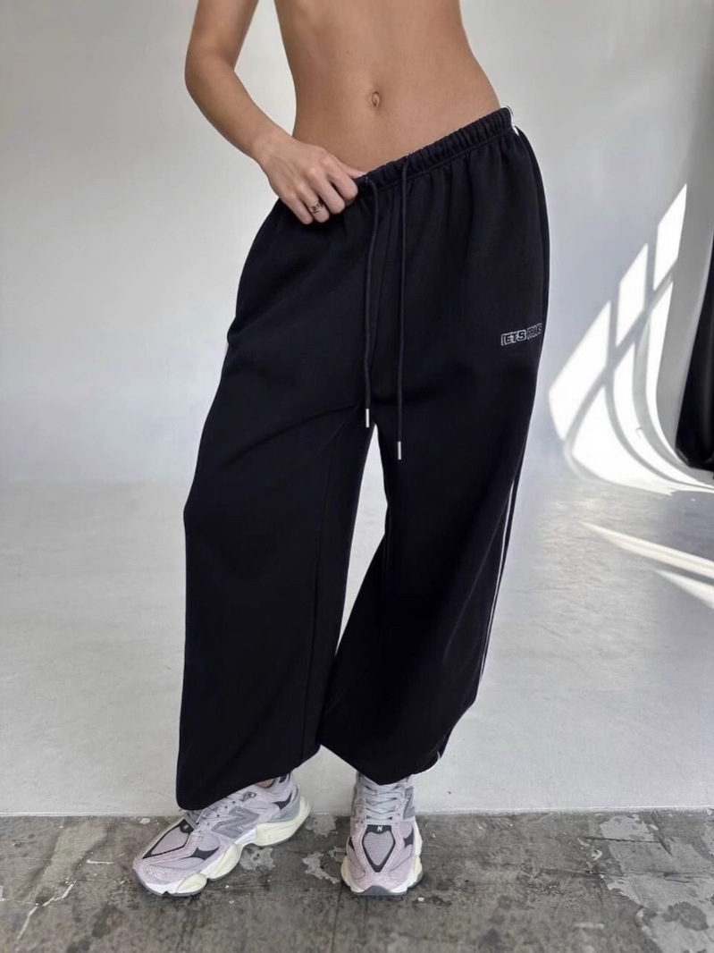 2025 primavera y verano Amazon Mujeres transfronterizas europeas y americanas Pantalones casuales sueltos callejeros americanos Pantalones deportivos de moda Mujeres image 5