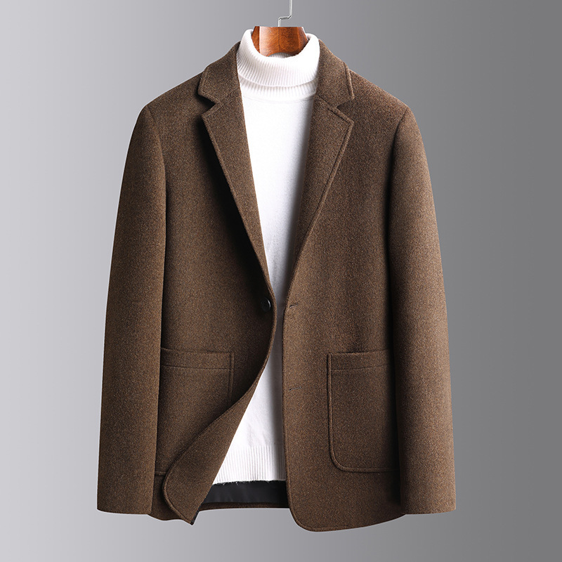 Autumn and Winter Woolen Suit Jacket for Men, Fashionable Woolen Single-Breasted Blazer for Young and Middle-Aged Men, Business Casual Men's Suit Coat, Trendy Autumn and Winter Woolen Suit Jacket for Men, Fashionable Woolen Single-Breasted Blazer for Young and Middle-Aged Men, Business Casual Men's Suit Coat, Trendy