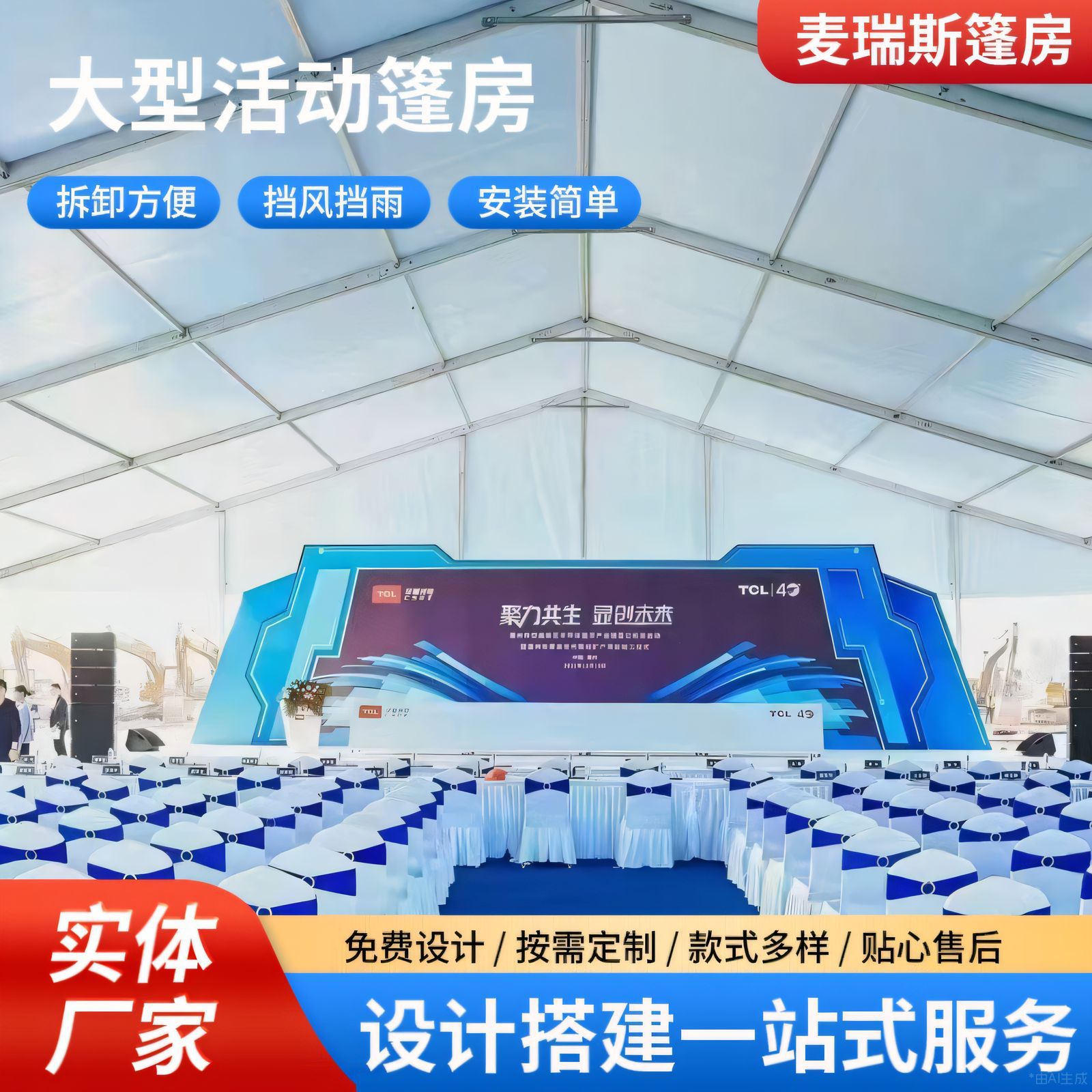 厂家定制商业活动篷房商务移动展蓬展馆铝合金展示棚房商务篷房