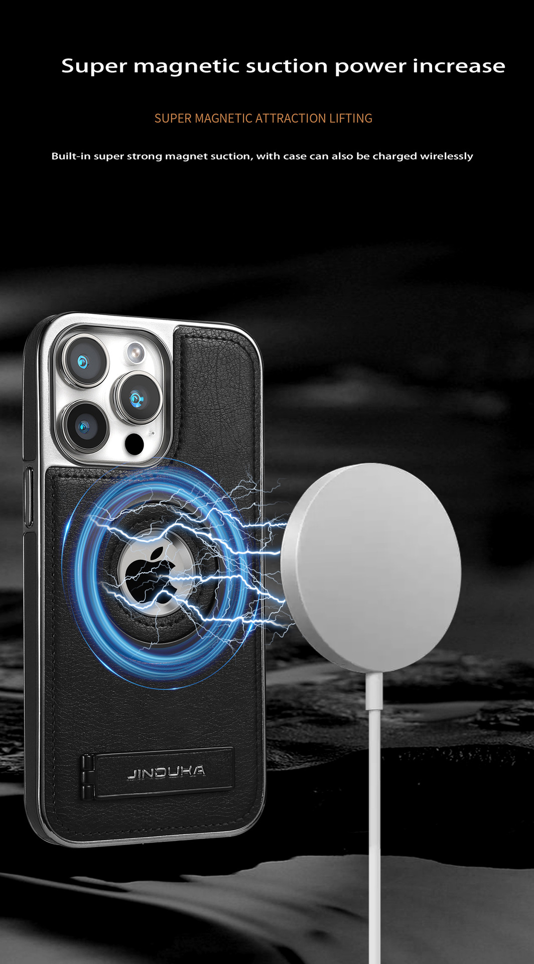 Ốp lưng từ tính MagSafe cho iPhone 16 Pro Max, bảo vệ toàn diện chống rơi — [Da mạ đen] Giá đỡ lỗ lớn, [Da mạ điện màu nâu] Giá đỡ lỗ lớn, [Da mạ màu xanh] Giá đỡ lỗ lớn, [Da mạ điện màu tím] Giá đỡ lỗ lớn chi tiết 9