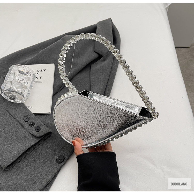 468g Weight Diamond Fashion Element Zipper Closure Type Top Handle Strap Type Handbag Bags Type Banquet Occasion PU Material Heart Shape Pattern All Seasons Season Women's Gender Elegant Style Heart-shaped Shape PU Heart Shape Diamond Heart-shaped Evening Bags 14