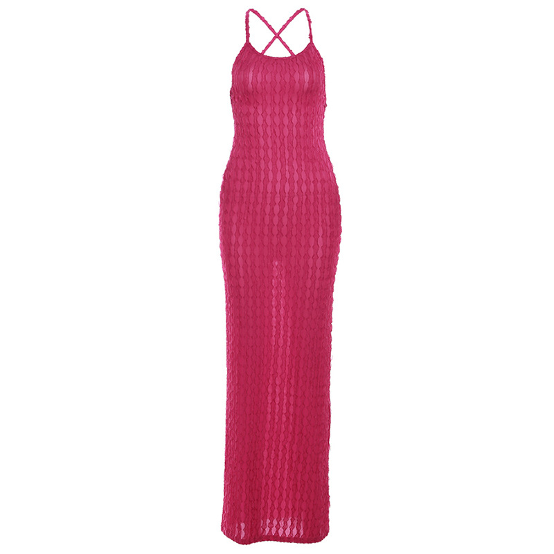 Women's Elegant Strappy Solid Color Dress