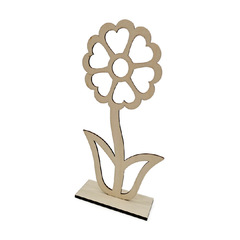 Direct Manufacturer Sales Hot Selling Easter Home Decor Wood Craft Ornament Creative Wooden Hollow Small Flower Shelf Accent