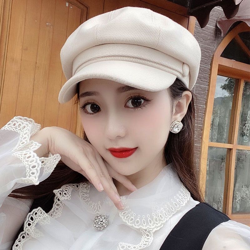 유행 모자 어린이 인터넷 연예인 인스타그램 스타일 여름 한국 스타일 트렌디 올매치 팔각형 모자 유행 가을 겨울 얇은 베레