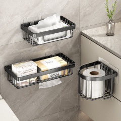 トイレのティッシュ棚は穴を開けないでください。