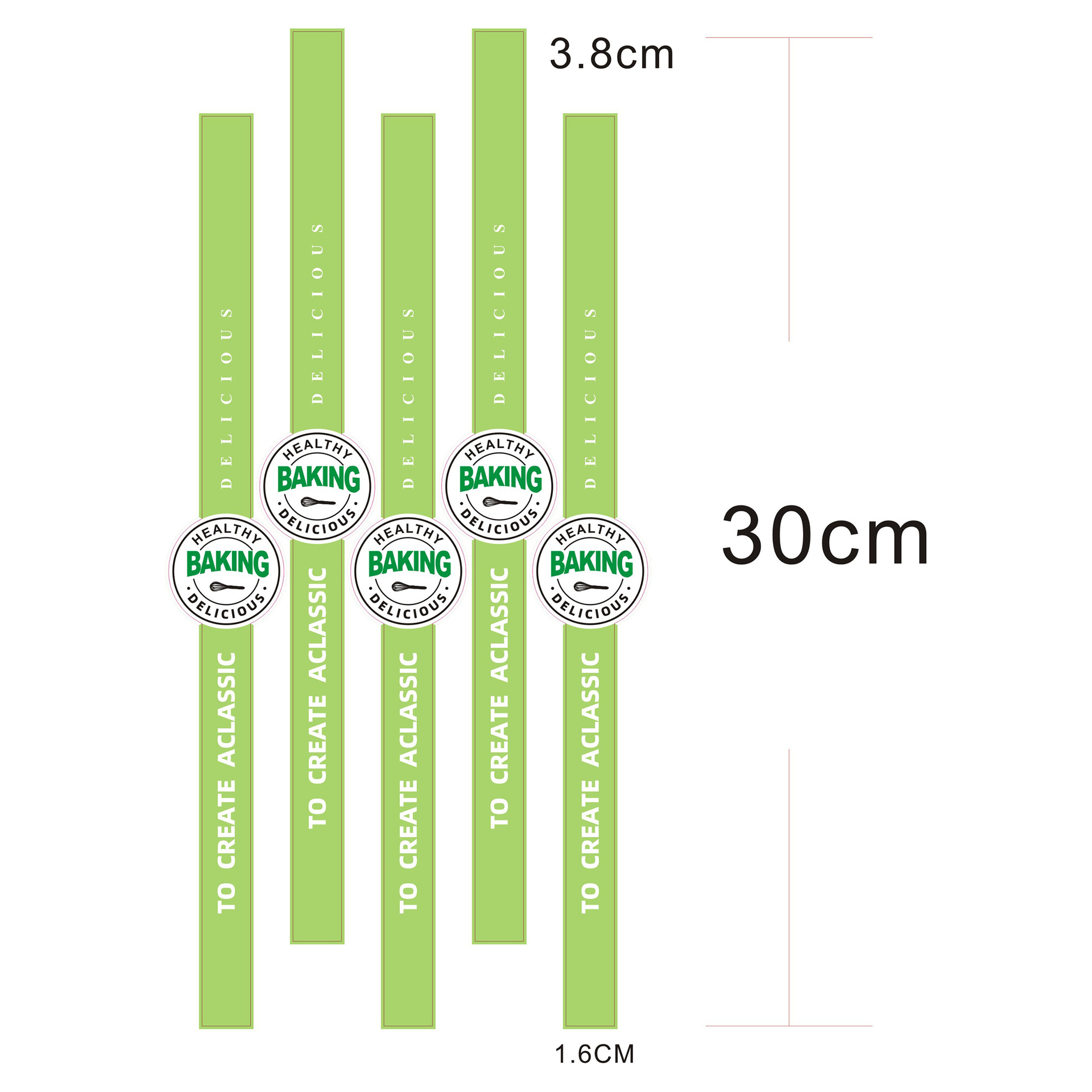 baking月光绿色 30x1.6x3.8cm