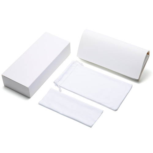 New Style Logo Multi-Color Sunglasses Box Leather Box Flat Sunglasses Case Soft Bag Set