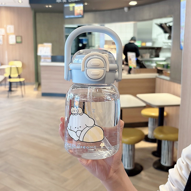 Tazas de agua para niños, niños y niñas, tazas de paja especiales para estudiantes, tazas de plástico portátiles resistentes a altas temperaturas
