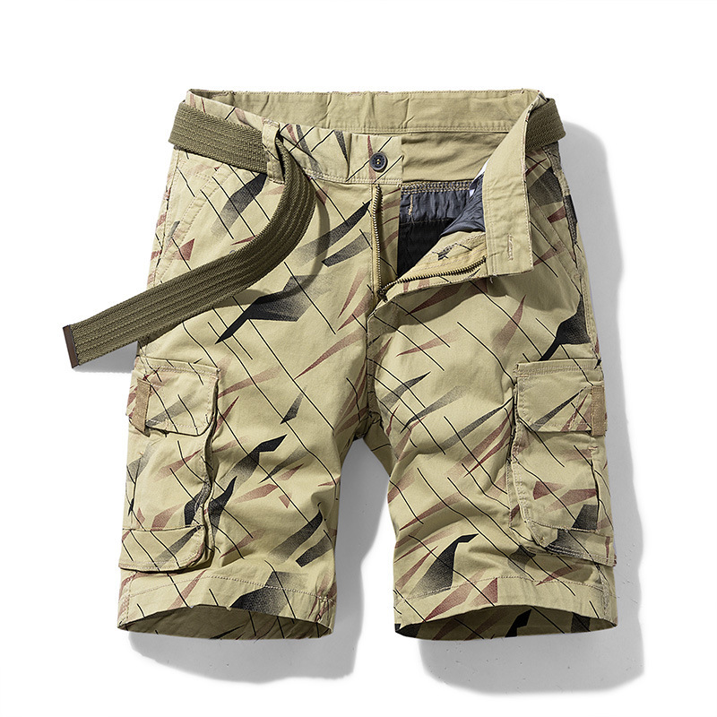 Cross-Border Exclusive Men's Summer New Multi-Pocket Large Size Cargo Shorts Outdoor Casual Six-Point Shorts Wholesale