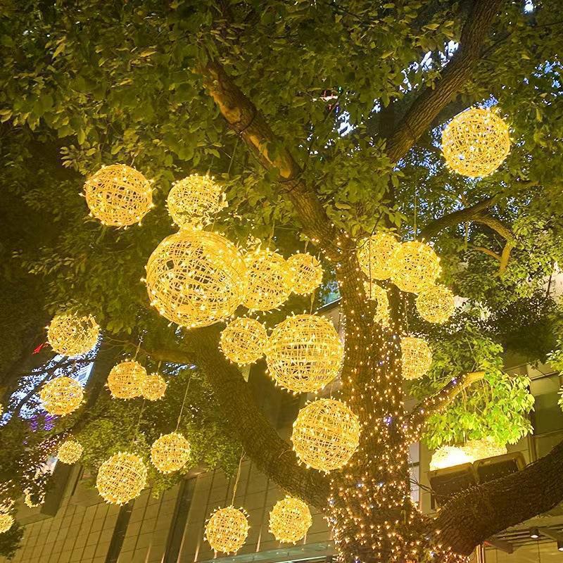 Led Rattan Ball Lights Outdoor Waterproof Tree Hanging Lights Park Square Festival Project Lighting Decorative Lights Starry Sky Flashing Lights Led Rattan Ball Lights Outdoor Waterproof Tree Hanging Lights Park Square Festival Project Lighting Decorative Lights Starry Sky Flashing Lights
