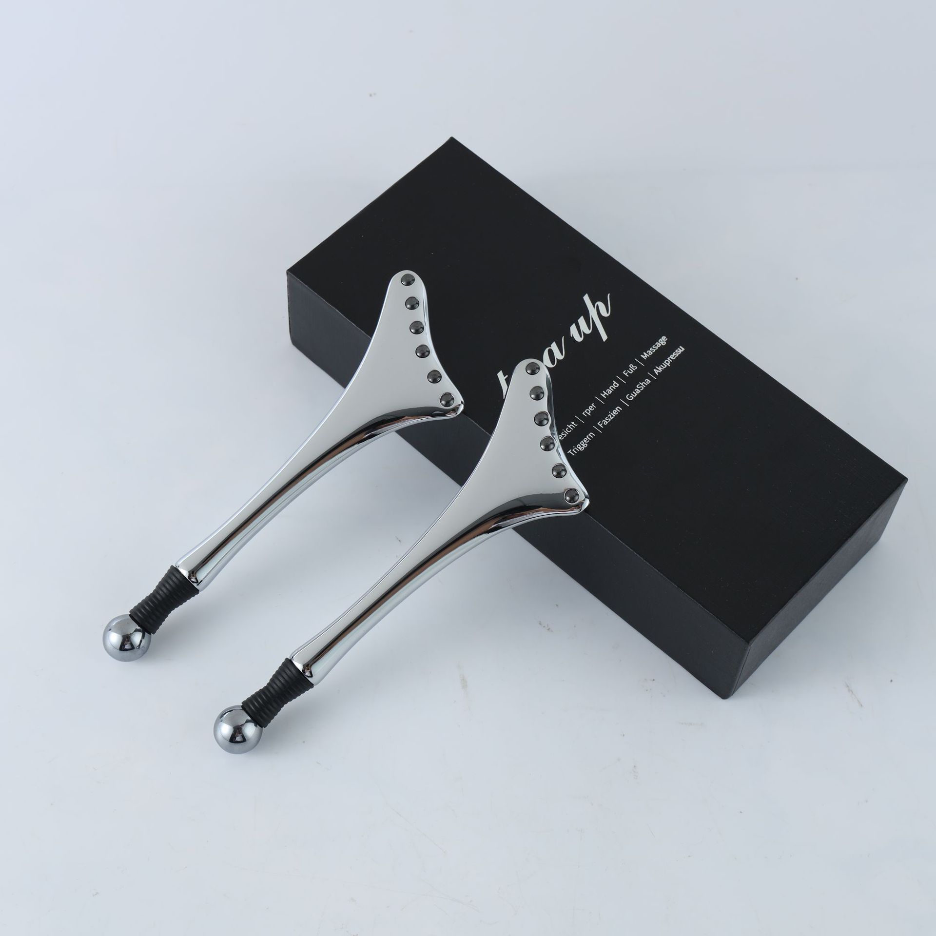 Paleta para los tendones de los ojos y la cara, masaje de acupuntura de elevación facial, raspado y reafirmante, compresa de hielo, varilla de masaje rodante de grano de germanio