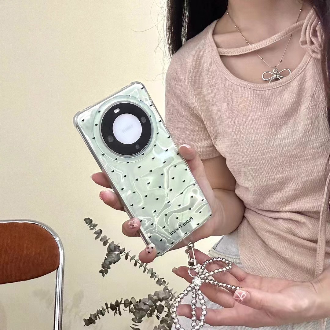 Ins fresca ondulación de agua pantalla completa pequeño amor para iPhone15/14ProMax funda para teléfono móvil 12 Apple 13 mujer