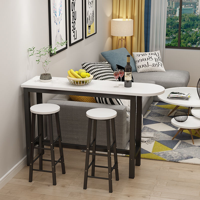 Home Bar Table Against the Wall Restaurant Hotel Simple Steel Wood Small Simple Modern High Partition Kitchen Multi-Function