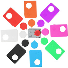 正品SJCAM配件山狗运动摄像机SJ4000 7000相机DV硅胶保护套镜头盖