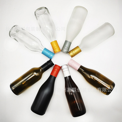 187毫升墨绿色红酒瓶187透明玻璃瓶饮料瓶勃艮第波尔多铝盖果酒瓶|ms