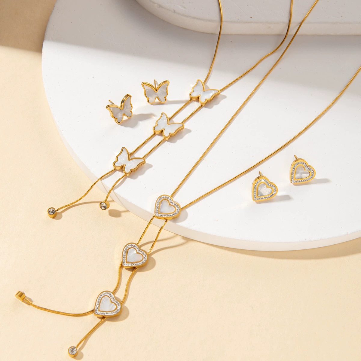 Трансграничные высококлассные ожерелья серьги не выцветают