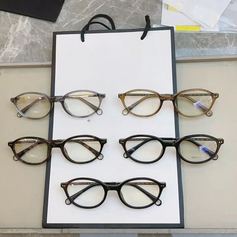 Xiaoxiangjia Nerd Plate Oval Face-Showing Small Plain-Faced Mirror Frame Female Ch3482 High-Value Anti-Blue Light Flat Mirror