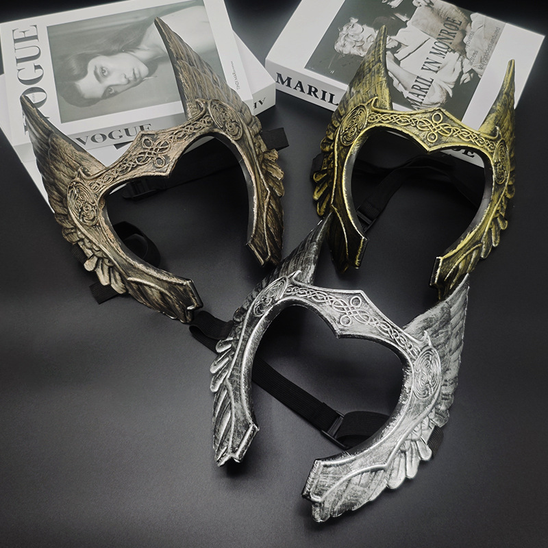 Nuevo dios de la guerra vikingo máscara retro Halloween atmósfera animación espectáculo escenario accesorios juguetes decorativos