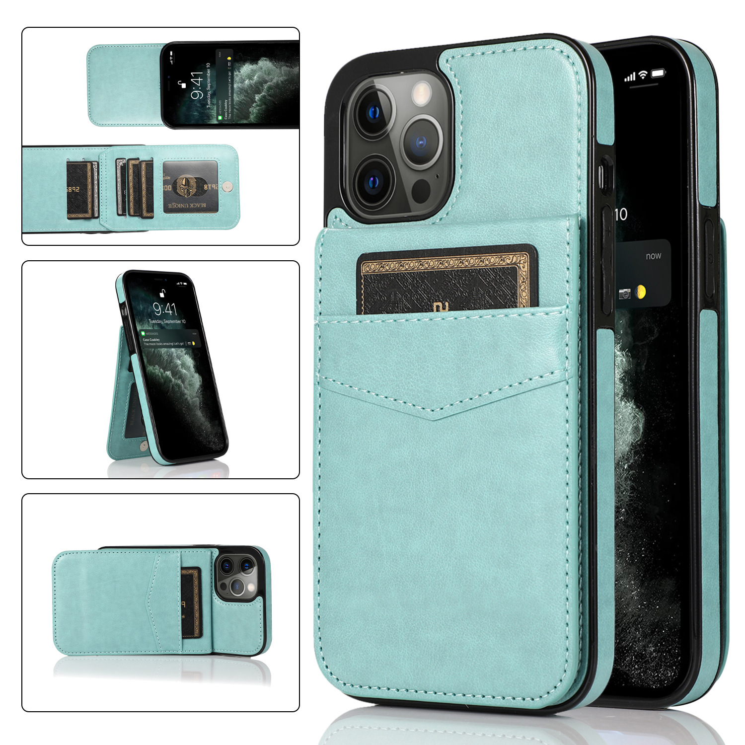 Simple Style Solid Color Pu Leather Synthetics    Phone Cases display picture 2