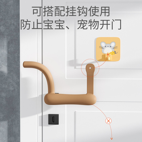 Baby Door Safety Barrier, Automatic Door Protector, Anti-Hand Pinch Door Hardware, Safe Door Hinge Guard, Door Stopper with Lock