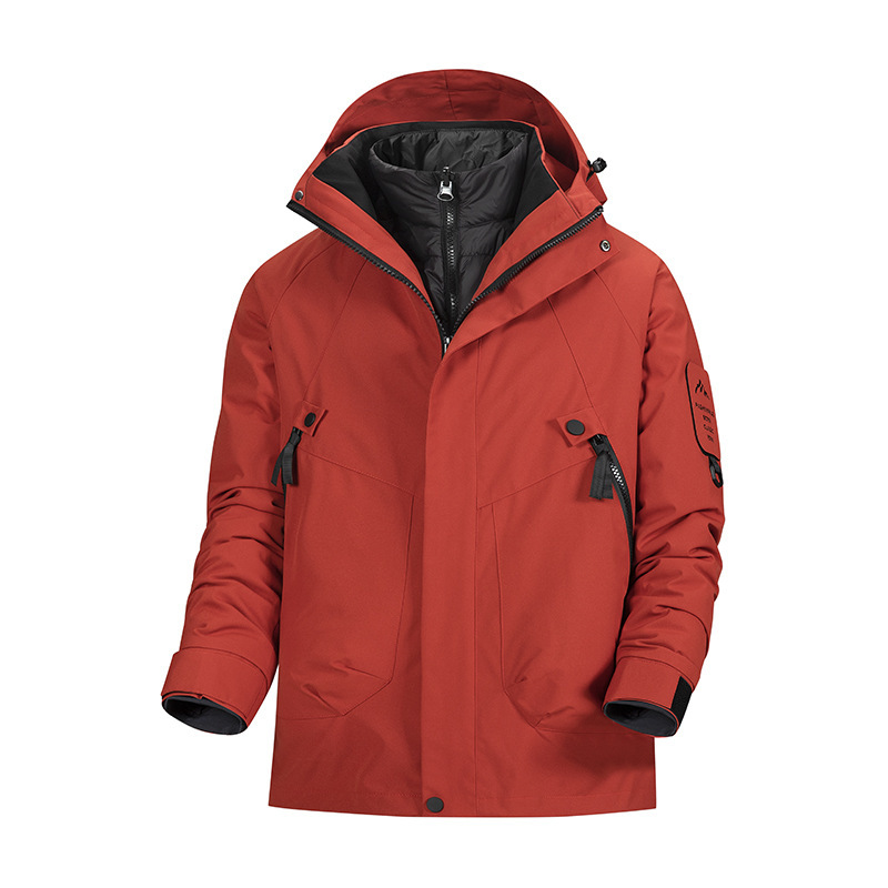 Customizable 3-in-1 down Jacket with Inner Liner, Unisex Team Uniform, Workwear, Work Jacket, and Coat