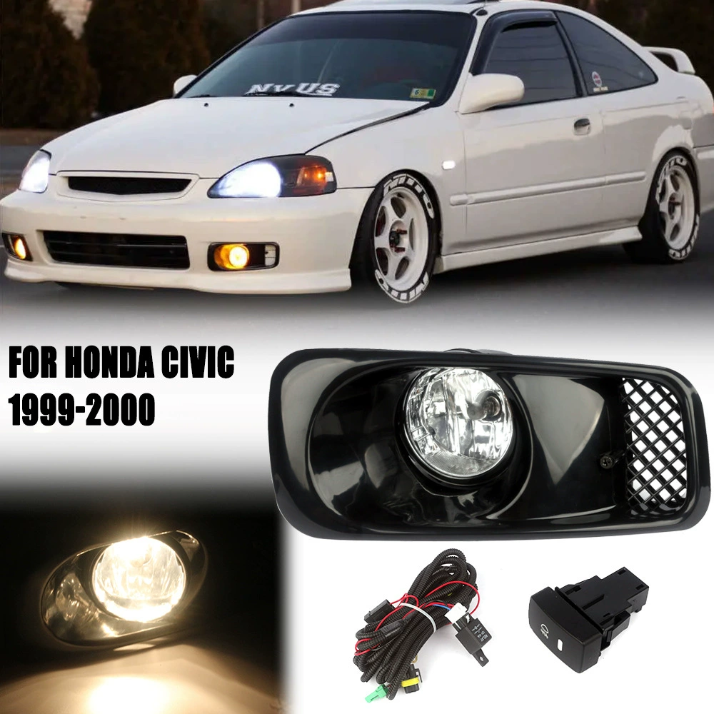 Подходит для Honda 99/20 лет Civic EK3 передняя противотуманная фара в сборе галогенная дневная ходовая фара передний бампер лампа