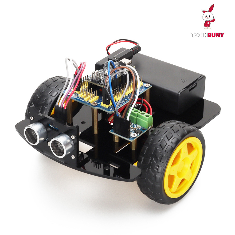 超声波模块避障小车机器人入门套件MINI DIY 智能小车机器人套件