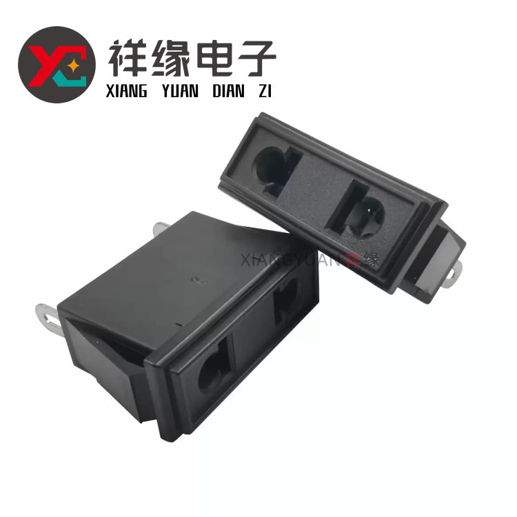 供应AC-10 美式两孔电源插座 黑色两孔两脚卡式充电母座 AC插座