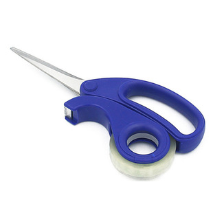 Stainless steel student handmade scissors with transparent tape scissors manual paper-cut scissors office scissors multifunctional scissors